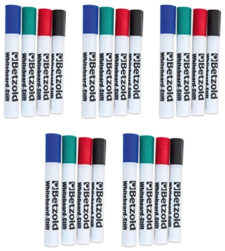 Betzold - Whiteboard-Marker Set 20 Marker-Stifte in 4 verschiedenen Farben - Rot Blau Schwarz Grün Betzold - Whiteboard-Marker Set 20 Marker-Stifte in 4 verschiedenen Farben - Rot Blau Schwarz Grün von Betzold
