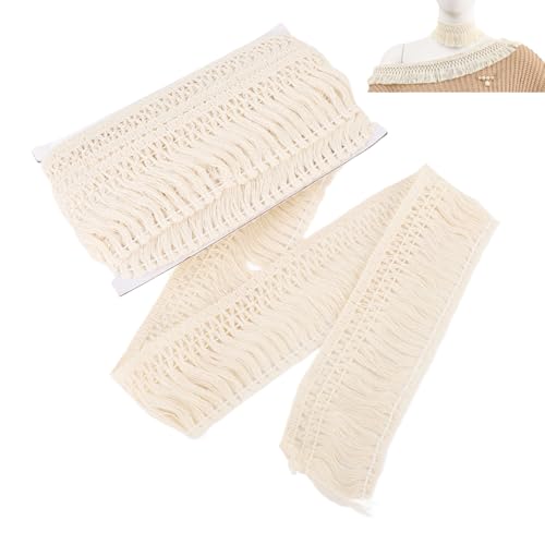 1 Rollen 10 Yards Baumwoll Quasten -Randverkleidung, 2,3 Zoll breiter Boho -Baumwollstoff -Randverkleidung Schnittspitze Roll zum Nähen dekorativer Kleiderlampenschirme Vorhänge 1 Rollen 10 Yards Baumwoll Quasten -Randverkleidung, 2,3 Zoll breiter Boho -Baumwollstoff -Randverkleidung Schnittspitze Roll zum Nähen dekorativer Kleiderlampenschirme Vorhänge von Beufee
