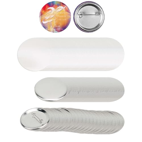 100 Sets Zubehör zur Buttonherstellung, 56 mm/2,2 Zoll runde Button-Anstecker, blanke Anstecker, DIY-Anstecker-Maker für Button-Maker-Maschine 100 Sets Zubehör zur Buttonherstellung, 56 mm/2,2 Zoll runde Button-Anstecker, blanke Anstecker, DIY-Anstecker-Maker für Button-Maker-Maschine von Beufee