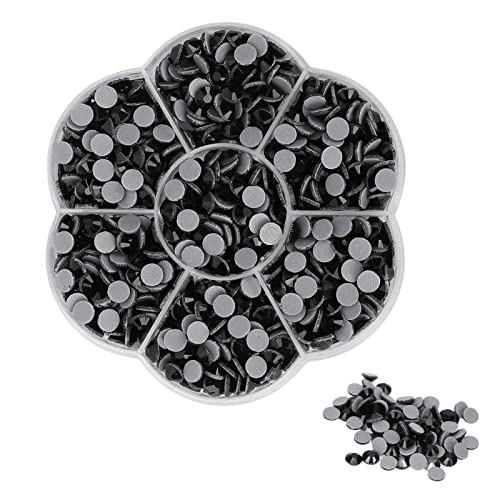 1000 PCS Bunte Nagel -Strasssteine, kleine glänzende transparente dekorative Nagelkunst -Strasssteine ​​mit Blumenschalenschachtel für das schleppende Handwerk Schmuck Mädchen (JM201 Black) von Beufee