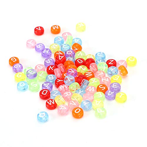1000PCS Colorful Letter Beads, Acrylic Round Alphabet Beads for Jewelry Making Bracelets Necklace Key Chains Ornaments 1000PCS Colorful Letter Beads, Acrylic Round Alphabet Beads for Jewelry Making Bracelets Necklace Key Chains Ornaments von Beufee