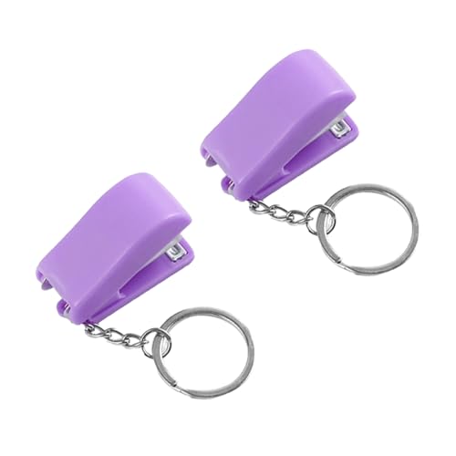 2 PCs Mini Hefter Keychain -Set, tragbare niedliche Heften mit Schlüsselbund für Büro, Zuhause, Schule von Beufee