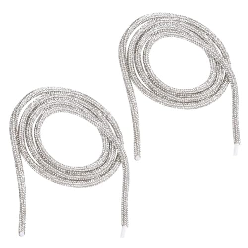 2Pcs Strass Rohr Seil Trim Kette, 1M Strass Dekoration für Kleidung Schuhe Hüte, Nähen Perlen Trim für Schmuck Herstellung, Silber Strass Strass Zahn Edelstein Kit Perlen für Handwerk, Haarseil 2Pcs Strass Rohr Seil Trim Kette, 1M Strass Dekoration für Kleidung Schuhe Hüte, Nähen Perlen Trim für Schmuck Herstellung, Silber Strass Strass Zahn Edelstein Kit Perlen für Handwerk, Haarseil von Beufee