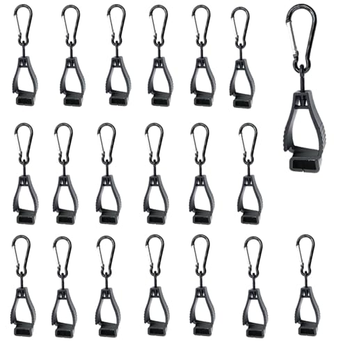 20pcs Handschuhgreifer Clip, Handschuhgürtel -Clips Arbeitssicherheit Keeper Klemme wiederverwendbare kompakte Größe für Gürtelschlaufe -Wacharbeiter von Beufee