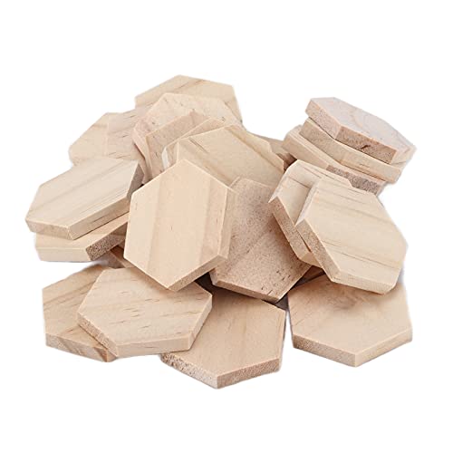 25pcs Sechseckholzholzstücke, 38 mm leere unvollendete Holzscheiben Ausschnitte Chips für DIY -Dekorationen Kunsthandwerk 25pcs Sechseckholzholzstücke, 38 mm leere unvollendete Holzscheiben Ausschnitte Chips für DIY -Dekorationen Kunsthandwerk von Beufee