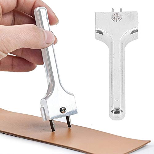 2pcs 2 Stecker Leder -Loch -Loch -Punch, Magnetknopf -Installationswerkzeug Einstellbares Gabel -Puncher Leder -Werkzeug für Lederfahrzeuge (Silber) von Beufee