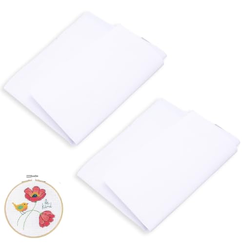 2pcs Aida -Stoff 14 Count, Cross Stitch Aida Stoff weiß Baumwollnetzstuch Stickstoff Stoff für die Herstellung von Kleidungsstücke 11,8x14,8 Zoll 2pcs Aida -Stoff 14 Count, Cross Stitch Aida Stoff weiß Baumwollnetzstuch Stickstoff Stoff für die Herstellung von Kleidungsstücke 11,8x14,8 Zoll von Beufee