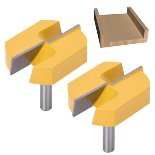 2pcs Bodenreinigung Router Bit, 1/2 Zoll Schaftflächen -Planing Router Bit Holzbearbeitungswerkzeugmahlen für Holzbearbeitung für Holzarbeiten von Beufee