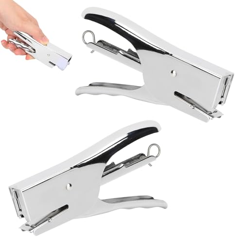 2pcs Heavy Duty Hefter, Handheld -Panzer -Hefterpapiere Heftmaschine 20 Blechkapazitätsbindungsmaschine für Home Office School von Beufee