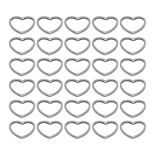 30 Prozent Anhänger, Edelstahl hohlherzförmiger Ring -Charm Metall mit Charmrahmen Anhänger Verknüpfung Ringe für Schmuckherstellung 30 Prozent Anhänger, Edelstahl hohlherzförmiger Ring -Charm Metall mit Charmrahmen Anhänger Verknüpfung Ringe für Schmuckherstellung von Beufee