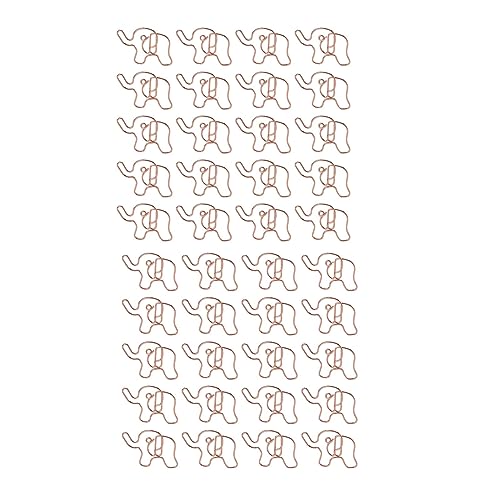40 Stück Büroklammern in Tierform, Roségold Büroklammer Motiv Elefant Als Deko Oder Lesezeichen Elefantenförmige Büroklammern Niedliche Tierform Metall Büroklammern Mit Durchsichtiger Box Für Das Büro von Beufee