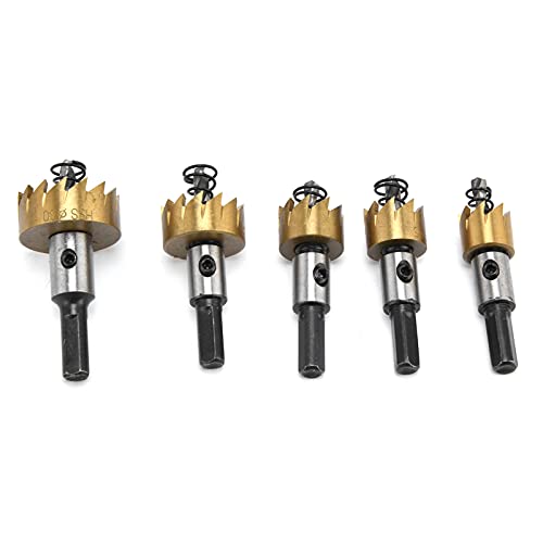 5 -pcs -Lochöffner, Aluminium -Bohrer -Bohrloch -Sägen -Kit für Gummi -Plastiköffnungen 5 -pcs -Lochöffner, Aluminium -Bohrer -Bohrloch -Sägen -Kit für Gummi -Plastiköffnungen von Beufee