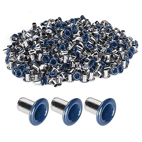 500pcs Grommet Öten Kit, 2 mm inneres Loch farbenfrohe Messing Metall Stoff Leder Loch Ölungen und Tatsache für Bekleidungsschuhe Bag DIY Bastelhandwerk (Dark Blue) von Beufee