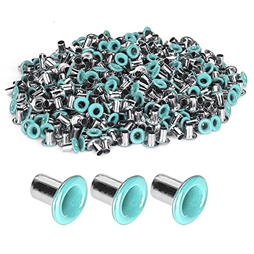 500pcs Grommet Öten Kit, 2 mm inneres Loch farbenfrohe Messing Metall Stoff Leder Loch Ölungen und Tatsache für Bekleidungsschuhe Bag DIY Bastelhandwerk (Green) von Beufee