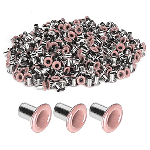 500pcs Grommet Öten Kit, 2 mm inneres Loch farbenfrohe Messing Metall Stoff Leder Loch Ölungen und Tatsache für Bekleidungsschuhe Bag DIY Bastelhandwerk (Pink) von Beufee