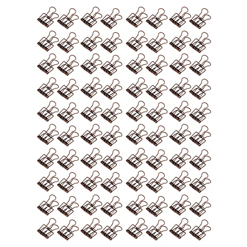 80pcs Bindemittel Clips, 0,7 -Zoll -Hohl -Out -Bill -Clip -Metall Starke Klemmpapierklemmen Langes Schwanzdrahtpapier -Clips Büroklammern Papierklammern für Zuhause (Copper Color) von Beufee