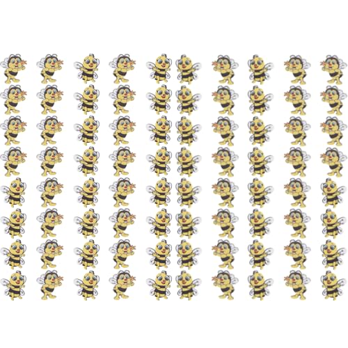 80pcs hölzerne Bienenknöpfe, niedliche Cartoon Holz Honig Bienenhandwerk Knöpfe Dekorative Verzierung zum Nähen von Strick -Scrapbooking -Dekoration von Beufee