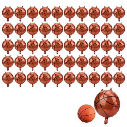 Basketballballons, 50pcs Basketball Party Dekorationen Sport Thema wiederverwendbare selbstversiegelte Basketball -Geburtstagdekorationen für Requisiten Basketballballons, 50pcs Basketball Party Dekorationen Sport Thema wiederverwendbare selbstversiegelte Basketball -Geburtstagdekorationen für Requisiten von Beufee