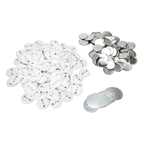 Beufee 100er-Set Blanko-Anstecknadel-Teile, runde Anstecknadeln, Zubehör aus Metall, Anstecknadel-Set für Bastelarbeiten (44 mm) von Beufee