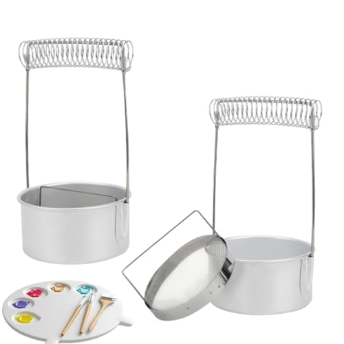 Beufee 2 Stück Pinselreiniger Aus Rostfreiem Stahl, Auslaufsicherer Tragbarer Doppelwandiger Pinselreiniger Pinselreiniger Tragbarer Pinselwascher Bürstenreiniger Metall-ölpinsel-Reinigungsglas Beufee 2 Stück Pinselreiniger Aus Rostfreiem Stahl, Auslaufsicherer Tragbarer Doppelwandiger Pinselreiniger Pinselreiniger Tragbarer Pinselwascher Bürstenreiniger Metall-ölpinsel-Reinigungsglas von Beufee