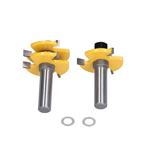 Beufee 2PCS Tongue and Groove Router Bit Set, Adjustable T Shape Wood Milling Cutter Woodworking Tools for Woodworking Beufee 2PCS Tongue and Groove Router Bit Set, Adjustable T Shape Wood Milling Cutter Woodworking Tools for Woodworking von Beufee
