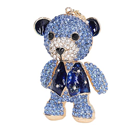 Beufee Bären-Schlüsselanhänger, süßer blauer Bären-Schlüsselanhänger, Schlüsselanhänger, Dekoration, Rucksack-Zubehör, Strass-Bär-Schlüsselanhänger, blaues Schlüsselanhänger-Zubehör Beufee Bären-Schlüsselanhänger, süßer blauer Bären-Schlüsselanhänger, Schlüsselanhänger, Dekoration, Rucksack-Zubehör, Strass-Bär-Schlüsselanhänger, blaues Schlüsselanhänger-Zubehör von Beufee