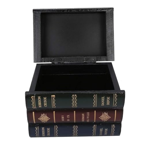 Beufee Dekorative Bücherbox aus Holz, antikes Buch, Schmuck-Aufbewahrungskoffer, Schmuck-Aufbewahrungskoffer, Verpackung, Studienbuch, Ornament, Heimdekor, Schmuckschatulle aus Holzation Beufee Dekorative Bücherbox aus Holz, antikes Buch, Schmuck-Aufbewahrungskoffer, Schmuck-Aufbewahrungskoffer, Verpackung, Studienbuch, Ornament, Heimdekor, Schmuckschatulle aus Holzation von Beufee