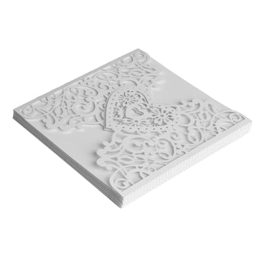 Beufee Hochzeitseinladungen mit Umschlägen, 10 Stück Hochzeitseinladungskarten, elegante Einladungskarten für Hochzeit, Geburtstagsfeier, Hochzeit, Brautparty, Geburtstage, Verlobungen(#8) von Beufee