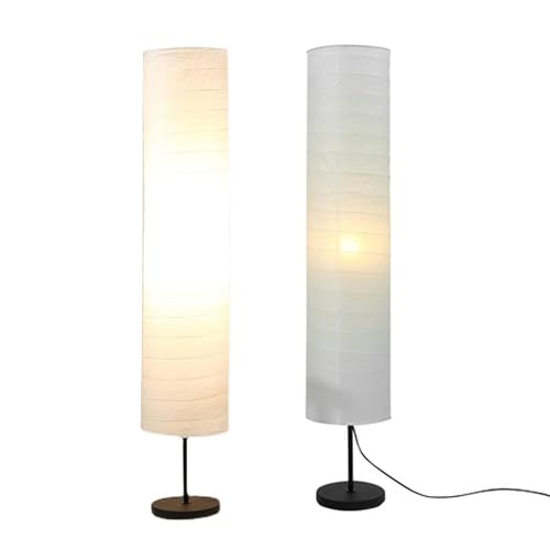 Beufee Moderne Papier Bodenlampe Schatten, 2pcs Reispapier Bodenlampe Schatten 94cm 37 Zoll Reispapier Lampe Schutzabdeckung für Schlafzimmer von Beufee