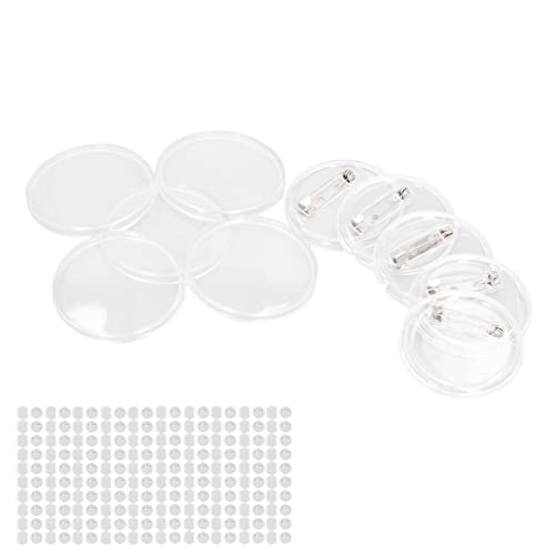 Button -Stifte für Handwerk, 100 -Sets Blind -Badge Making Kit 25mm transparent leere Taste Pins Schüttgut für Kunsthandwerk Button -Stifte für Handwerk, 100 -Sets Blind -Badge Making Kit 25mm transparent leere Taste Pins Schüttgut für Kunsthandwerk von Beufee