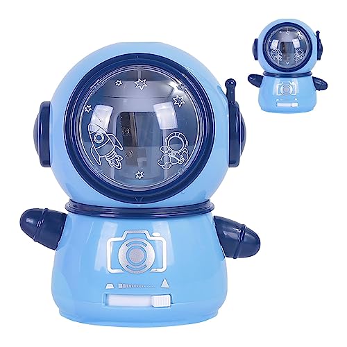 Cartoon Electric Bencil Spitzer, automatisch farbiger Bleistiftschärfer Zwei Stromversorgungsmodi mit Datenkabel für Home Office School (Lila blau) von Beufee
