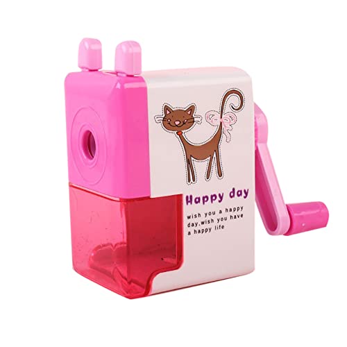 Handbuch Bleistiftspitzer, Mini Cute Hand Kurbelstifte Schärfer für das Häuserbüro im Klassenzimmer (Klingenkatze) von Beufee