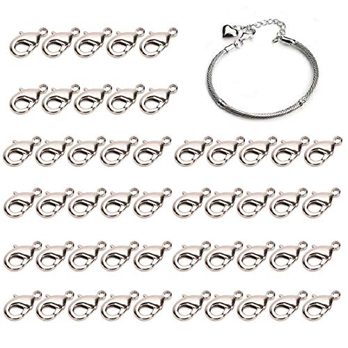 Hummerverschlüsse, 50pcs Messing Small Lobster Klaue Klasereien Schnapphaken Federschnalle für Halskettenarmbandschmuck von Beufee
