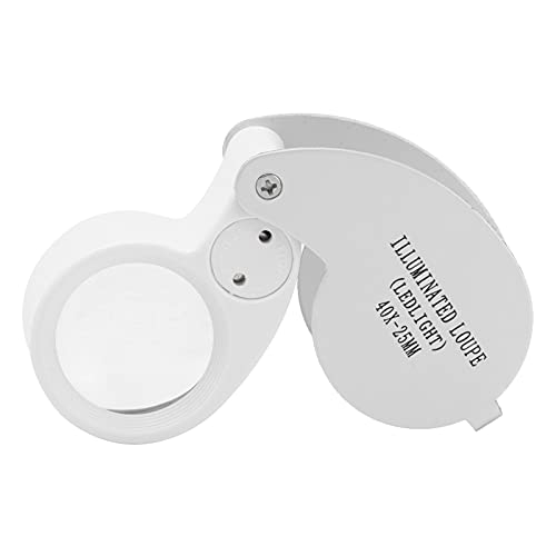 Jewelry Loop Magnifier, 40x Magnifying Glass Jewelers Eye Loup Folding Jewelers Loupe for Detecting Identifying Jewelry Loop Magnifier, 40x Magnifying Glass Jewelers Eye Loup Folding Jewelers Loupe for Detecting Identifying von Beufee