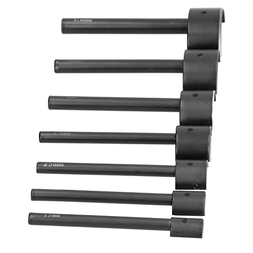 Lederhandwerkswerkzeuge, 7pcs Leder Punch Tool halb runde Schneidwerkzeugkantenschneider mit 7 Größe für Gürtelbrieftasche und Beutelherstellung von Beufee