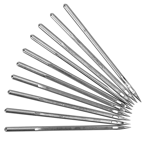 Nadeln für Schuhreparaturmaschinen, 10 Stück Edelstahl-Ledernadeln für Nähmaschinen-Reparaturteile, Werkzeugzubehör (#1) von Beufee