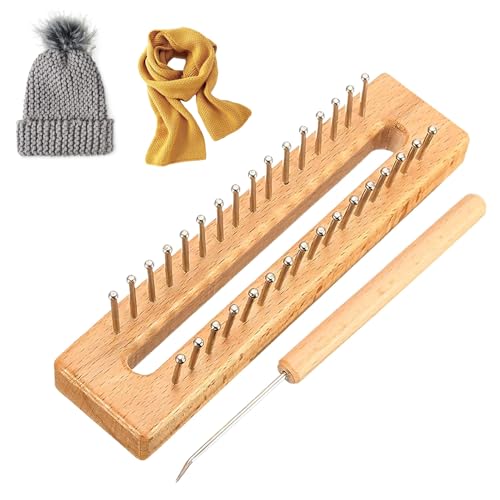 Stricken Webstuhl, 32 Pegs rechteckiges Stricken Hut Loom Schal Webstuhl Tapestry Webstuhl Hand Holzwebmaschine Wolle Stricken Werkzeug mit Ellbogen Häkelnadel für DIY Aktivitäten 27*16*6cm Stricken Webstuhl, 32 Pegs rechteckiges Stricken Hut Loom Schal Webstuhl Tapestry Webstuhl Hand Holzwebmaschine Wolle Stricken Werkzeug mit Ellbogen Häkelnadel für DIY Aktivitäten 27*16*6cm von Beufee