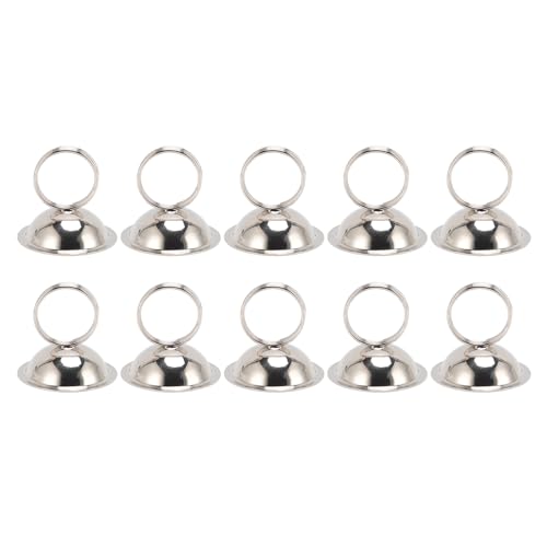 Tischnummernhalter, 10pcs Place Kartenhalter Bildname Menü Clips Memo Notiz Karten stehen Metalldraht Bild Anzeige für Hochzeit (Silber) von Beufee