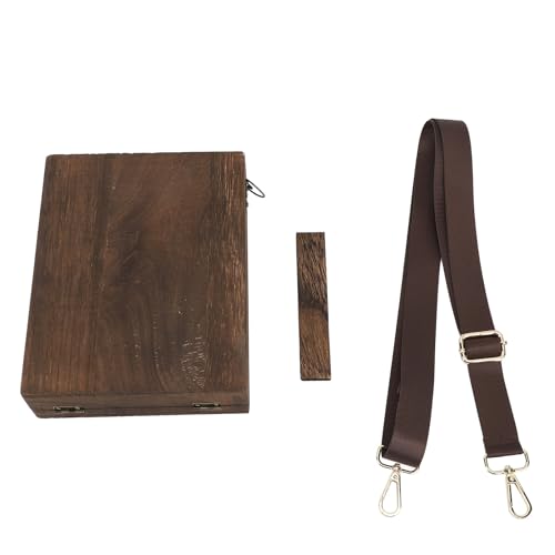 Writers Messenger Wood Box, Multifunktionales Holz handgefertigt Crossbody Postman Bag tragbare Künstler -Werkzeugtasche Maltasche Pinsel Werkzeug Speicher Sketch Box Trail für von Beufee