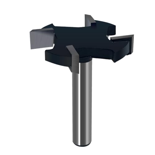 Zunge und Rille Router Bit, 4 Zahn t geformte Holzfräsenschnitzerei Maschine Zubehör Holzbearbeitungswerkzeuge von Beufee