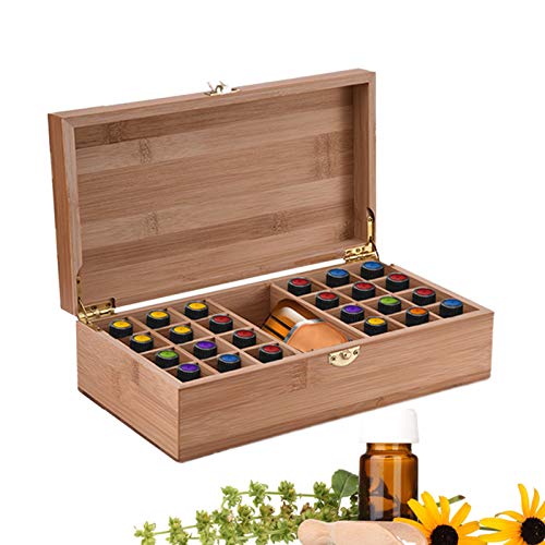 Beunyow 25 Löcher Tragbar Bambus Aromatherapie Geschenk-Box Ätherische Öle Flaschen Box Aufbewahrung Koffer Box - Geeignet für Nagellack, Duftöle, Ätherisches Öl, Stain und Lippenstift #1 Beunyow 25 Löcher Tragbar Bambus Aromatherapie Geschenk-Box Ätherische Öle Flaschen Box Aufbewahrung Koffer Box - Geeignet für Nagellack, Duftöle, Ätherisches Öl, Stain und Lippenstift #1 von Beunyow