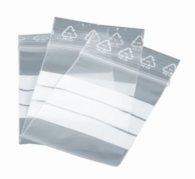 Beutel und Tüten Druckverschlussbeutel LDPE 120 x 170 mm transparent Beschriftungsfeld weiß (1000 Stück) von Beutel und Tüten