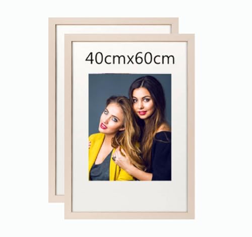 2er Set 40x60cm Bilderrahmen, MDF-Rahmen,Rahmen aus holz,Frame 40x60cm,Wand Bilderrahmen Moderner Fotorahmen,Perfekt zum Verschenken,Das Holzfarbe von Beutrain
