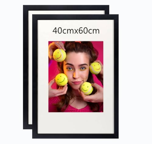 2er Set 40x60cm Bilderrahmen, MDF-Rahmen,Rahmen aus holz,Frame 40x60cm,Wand Bilderrahmen Moderner Fotorahmen,Perfekt zum Verschenken,Schwarz von Beutrain