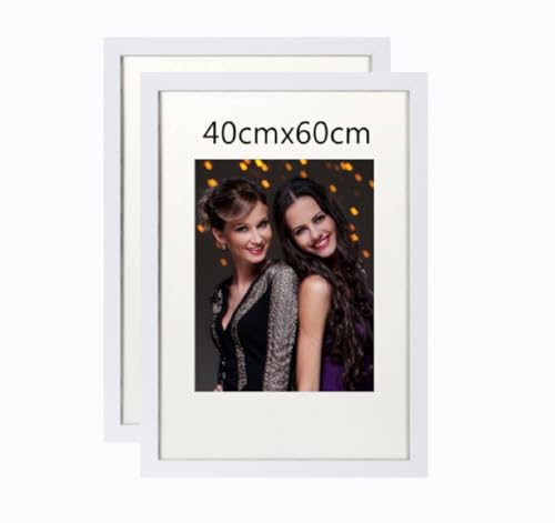 2er Set 40x60cm Bilderrahmen, MDF-Rahmen,Rahmen aus holz,Frame 40x60cm,Wand Bilderrahmen Moderner Fotorahmen,Perfekt zum Verschenken,Weiß von Beutrain