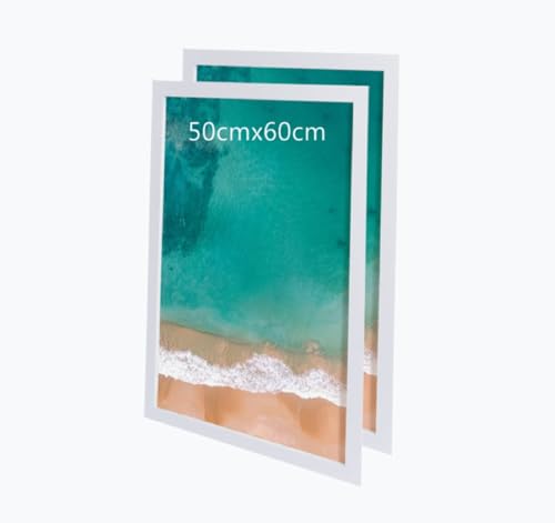 2er Set 50x60cm Bilderrahmen, MDF-Rahmen,Rahmen aus holz,Frame 50x60cm,Wand Bilderrahmen Moderner Fotorahmen,Perfekt zum Verschenken,Weiß von Beutrain