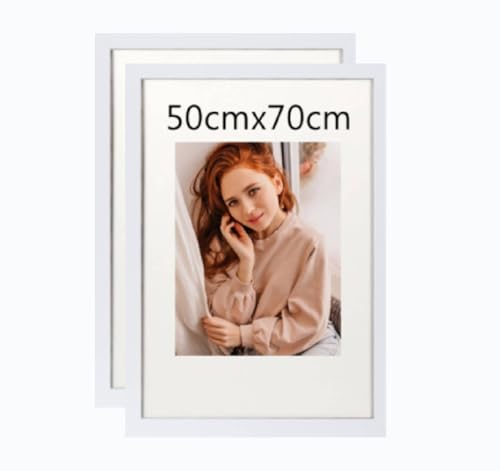 2er Set 50x70cm Bilderrahmen, MDF-Rahmen,Rahmen aus holz,Frame 50x70cm,Wand Bilderrahmen Moderner Fotorahmen,Perfekt zum Verschenken,Weiß von Beutrain
