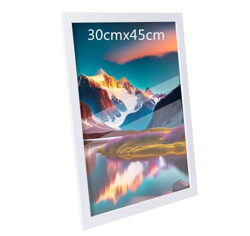 30x45cm Bilderrahmen, MDF-Rahmen,Rahmen aus holz,Frame 30x45cm,Wand Bilderrahmen Moderner Fotorahmen,Perfekt zum Verschenken,Weiß von Beutrain