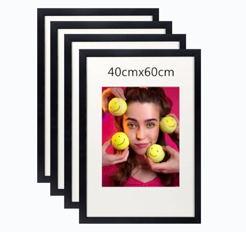4er Set 40x60cm Bilderrahmen, MDF-Rahmen,Rahmen aus holz,Frame 40x60cm,Wand Bilderrahmen Moderner Fotorahmen,Perfekt zum Verschenken,Schwarz von Beutrain