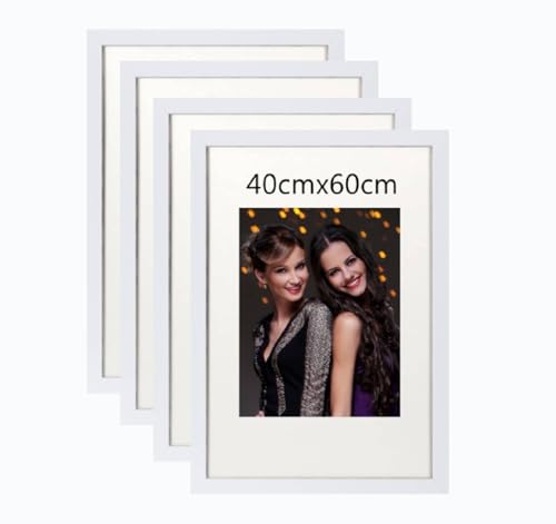 4er Set 40x60cm Bilderrahmen, MDF-Rahmen,Rahmen aus holz,Frame 40x60cm,Wand Bilderrahmen Moderner Fotorahmen,Perfekt zum Verschenken,Weiß von Beutrain